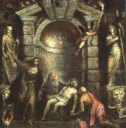  Titian Entombment (Pieta) oil